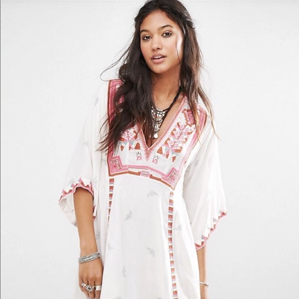 Free People Tulum Embroidered Dress